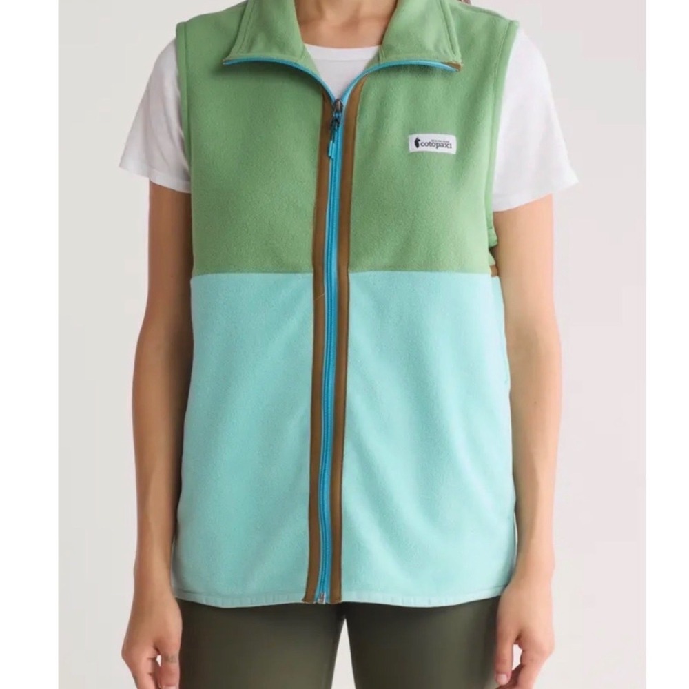 Cotopaxi‎ Amado Fleece Vest Kelp Sea Glass Colorblock Full Zip Outdoor - Medium